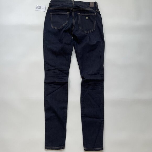 Guess Women’s Power Curvy Mid Rise Skinny Jeans Dark Indigo Size 27 - Picture 8 of 12